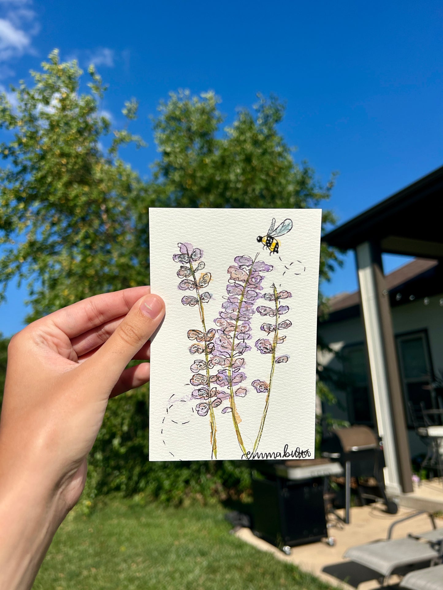 original: mini "bees and flowers" (#3)