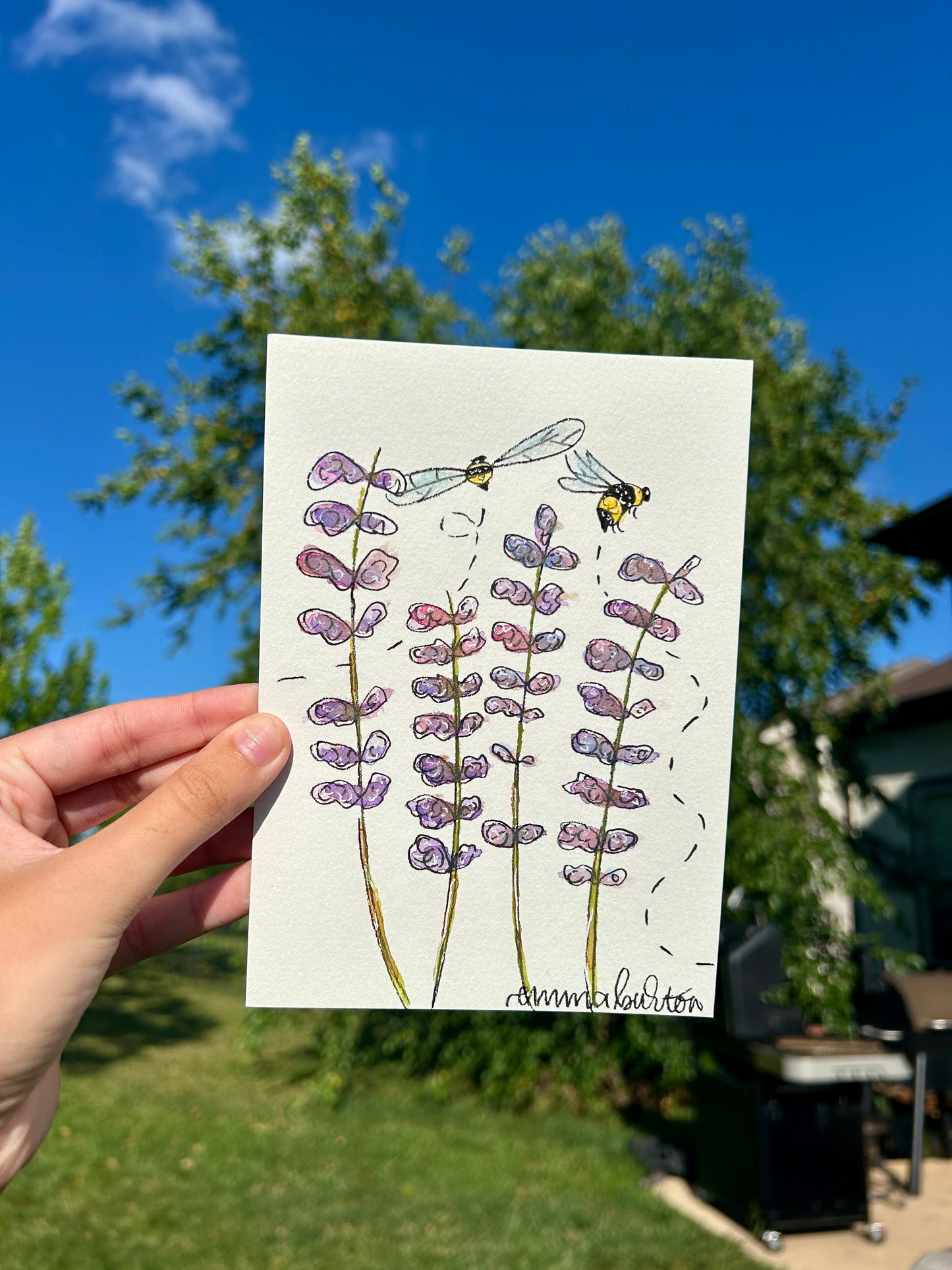 original: small "bees and flowers" (#4)