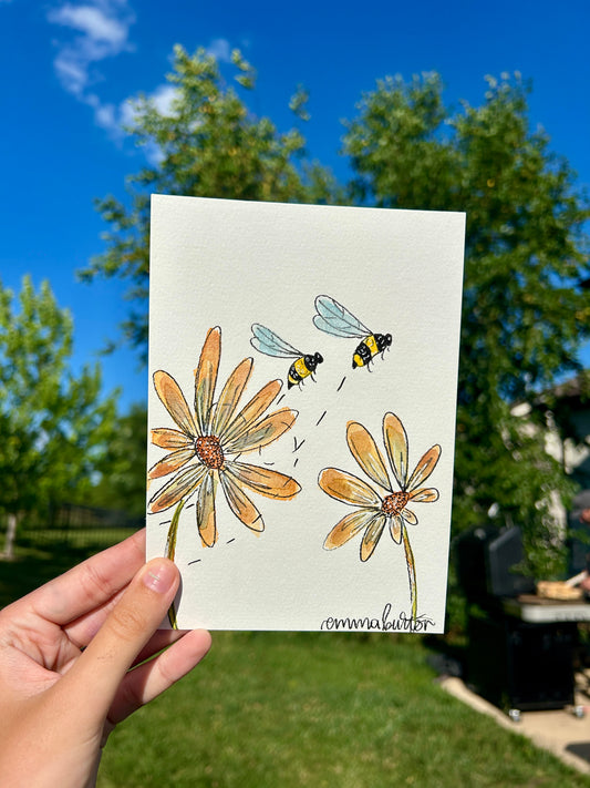 original: small "bees and flowers" (#5)