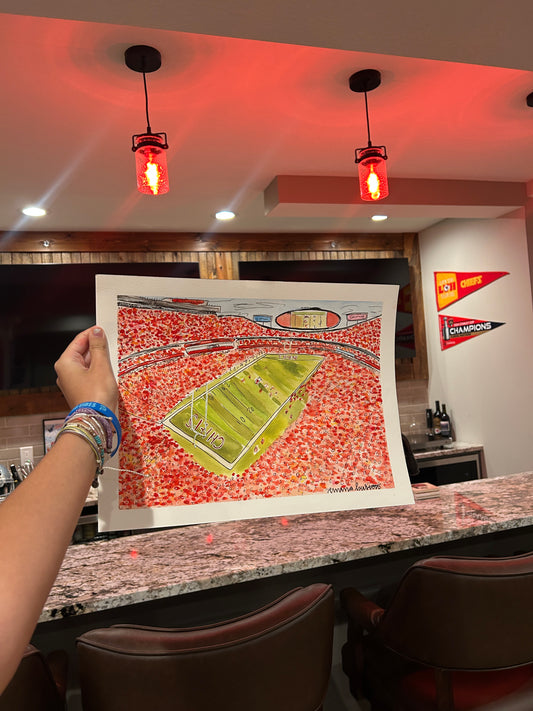 original arrowhead watercolor painting